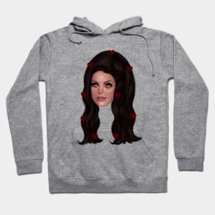 Priscilla Hearts In Big Hair Hoodie